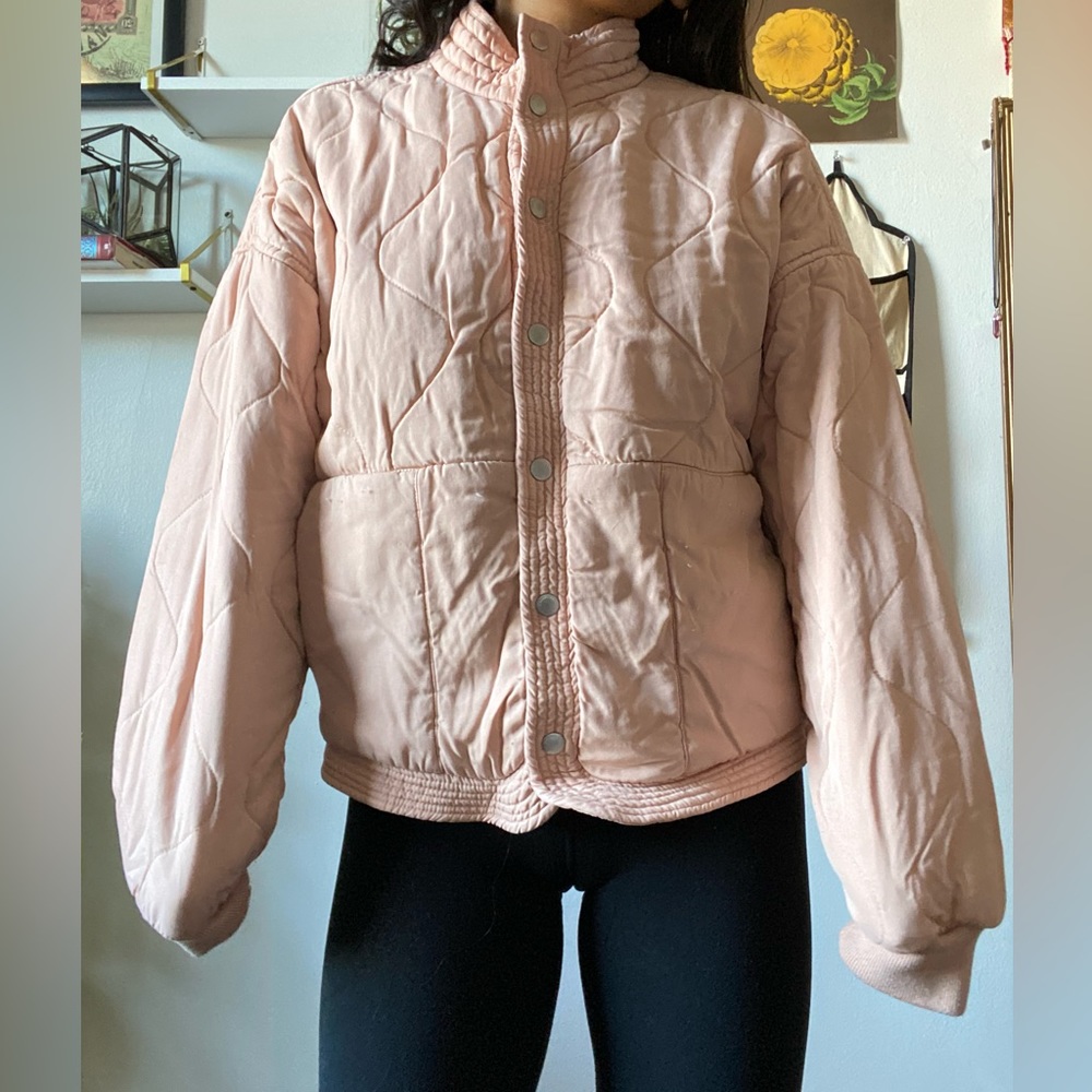 Blank NYC Light Pink Quilted Jacket